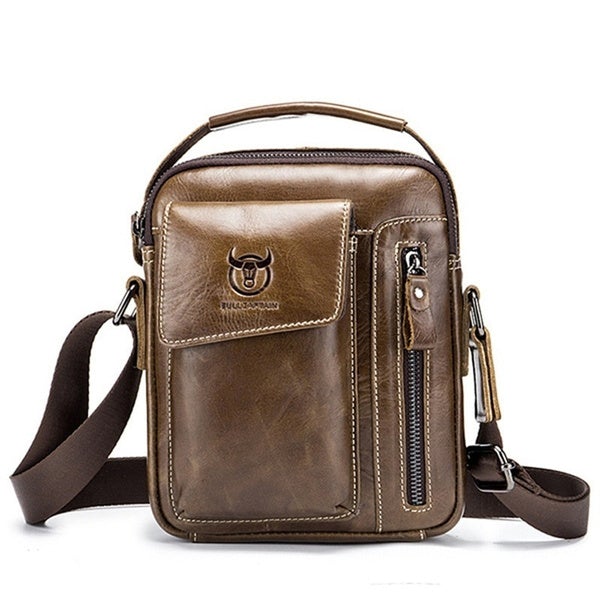 Retro crossbody kabelka z pravé kůže