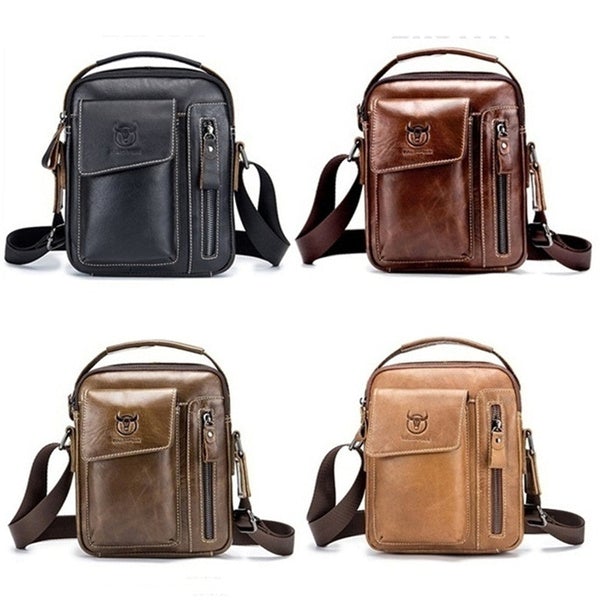 Retro crossbody kabelka z pravé kůže